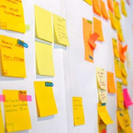 a kanban board