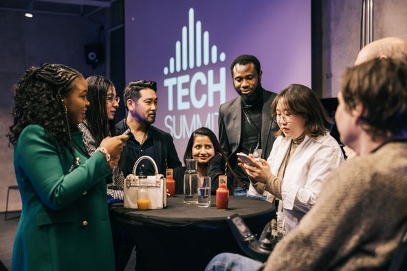 tech professionals at an industry awards event