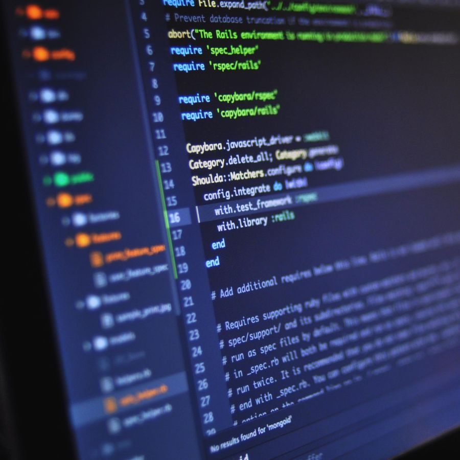 laptop screen displaying a developer's code