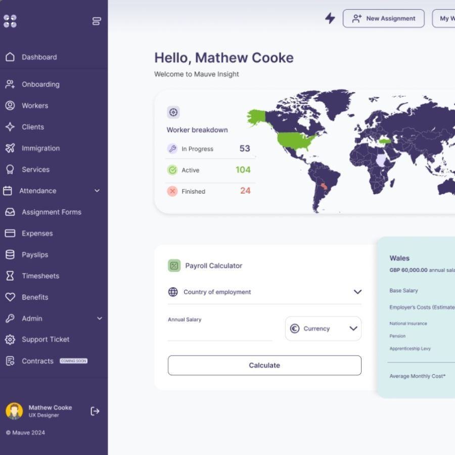 mauve insight platform worker dashboard