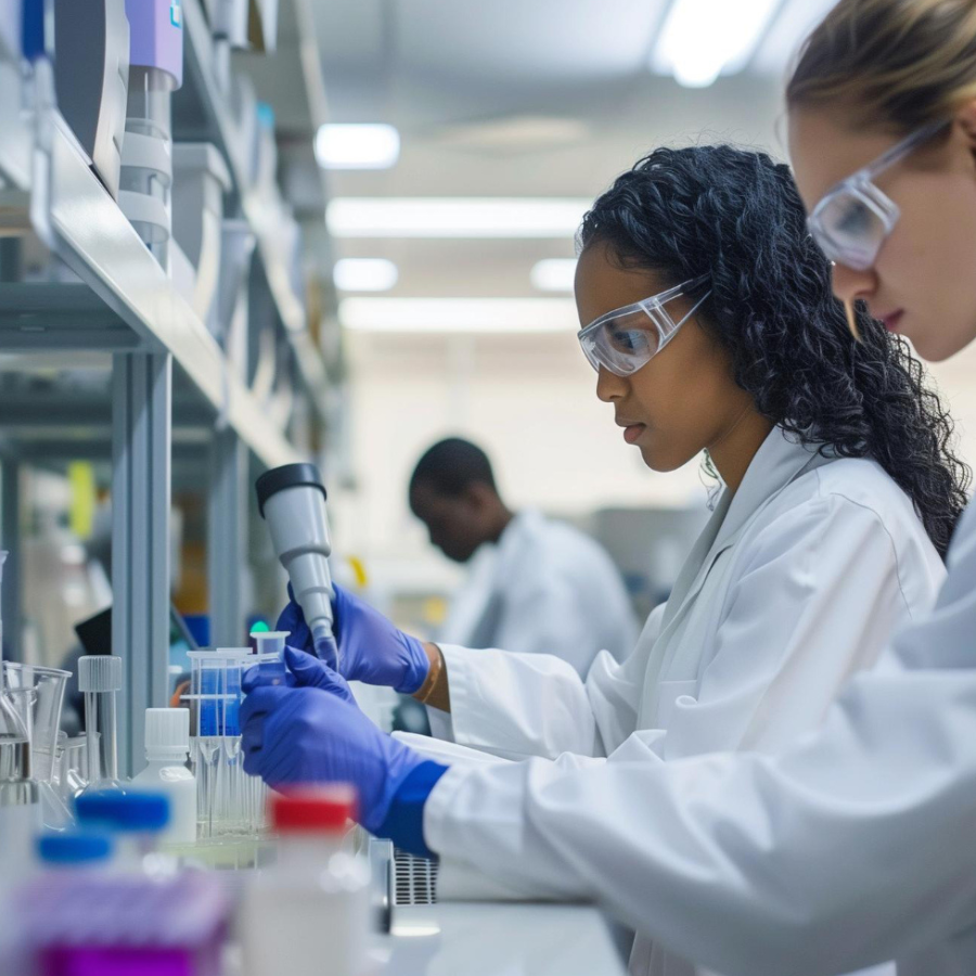Female scientists in a lab