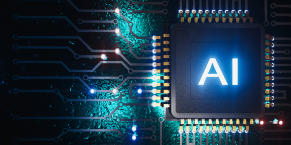a circuit board, imprinted with ai
