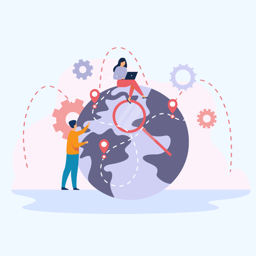 global business expansion illustration