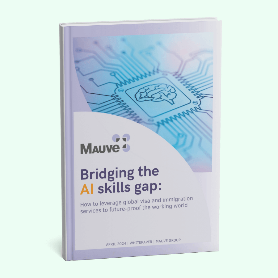 cover page of whitepaper reading 'Bridging the AI skills gap'