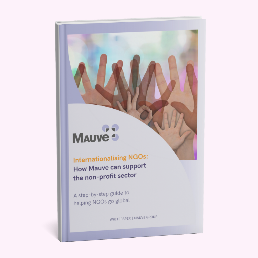 cover page of whitepaper reading 'Internationalising NGOs'