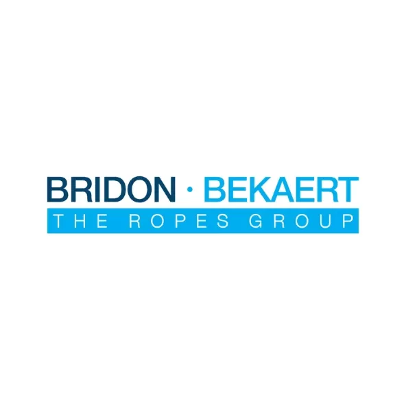 White and blue logo reading 'Bridon Bekaert - The Ropes Group'