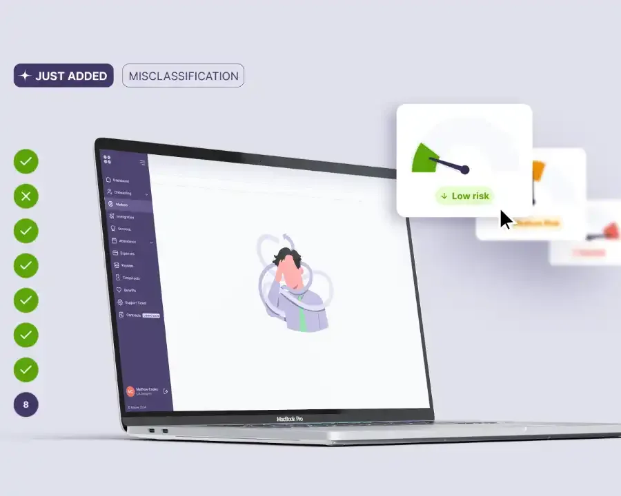 Screenshot of Mauve Insight Platform's Misclassification Tool